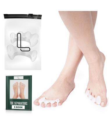 Ligneum Toe Separators - The Perfect Bunion Corrector  Toe Stretcher & Hammer Toe Straightener - Silicone Toe Spacers for Foot Pain Relief  Toe Alignment & Strengthening! (Women Shoes 9-12  Men 7-11)