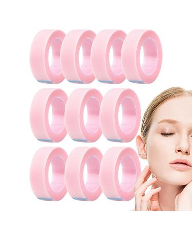 Grafting Eyelash Tape | Lash Extension Adhesive Tapes | Adhesive Eyelash Grafting Pad for Girls with Sensitive Skin 10 packs Pink