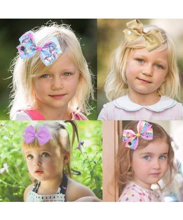 Kalolary 5 Unicorn Hair Clips - 12 Rainbow Hair Loops for Kids | Perfect Birthday & Children's Day Gift - Buy Online on GoSupps.com