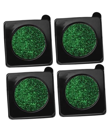 FRCOLOR 4pcs Glitter Eyeshadow Palette makeup eyeshadow green makeup shimmer eyeshadow eye shadow makeup glitter for eyes eye glitter eyeshadow single color green face glitter set plastic