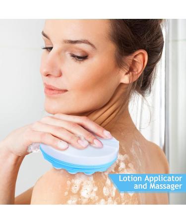 Upgrade Body Lotion Applicator with 19 Massaging Rollers and Long Handle - Shower Scrubber for Women and Men | Globalstore - Buy Online on GoSupps.com