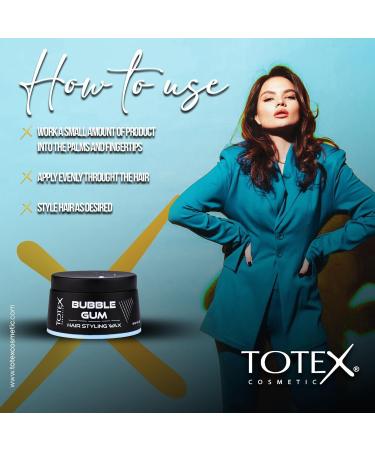 Totex BUBBLE GUM Hair Styling Wax I Bubble Gum Hair Wax I Chewing Gum Scented Hair Wax I Shiny Natural Hair Look I 150ml (3 Pieces) - Buy Online on GoSupps.com