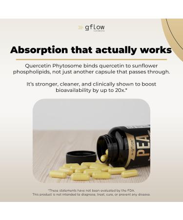 gflow vitamins Pea Supplement with Quercetin Phytosome 1,000 mg | Micronized Pea (Palmitoylethanolamide) 99% Highly Purified | Discomfort Relief Supplement in Capsules Made in The USA - Buy Online on GoSupps.com