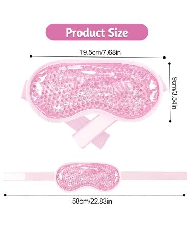 Cooling Eye Mask | Gel Pearl Cool Mask for Hot/Cold Therapy | Eye Relaxation & Sleep Aid | Reusable Pink Design - Buy Online on GoSupps.com