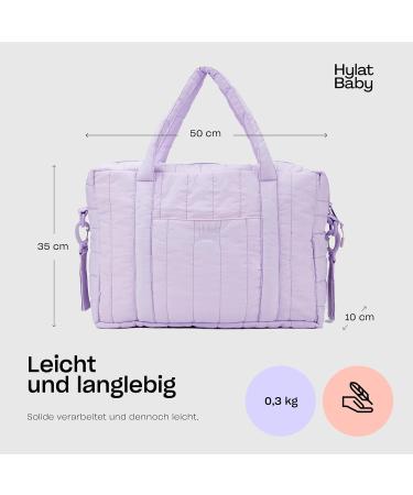 Hylat Baby Changing Bag - Stylish Quilted Diaper Bag for Parents - Purple - International Shipping Available - Buy Online on GoSupps.com