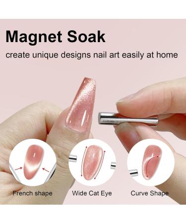 Jutqut Cat Eye Gel Nail Polish 15ml Magnetic Gel Nail Polish Jelly Pink Cat Eye Nail Polish with Magnet Soak Holographic Gel Nail Polish Nail Art Manicure Salon DIY Home by UV/LED Lamp #210 - Buy Online on GoSupps.com
