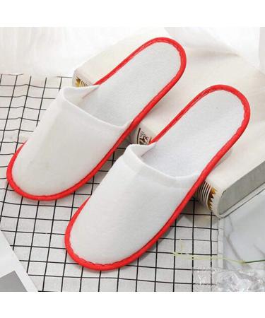 Shop Windyday 10 Pairs of Non-Slip Hotel Slippers - Unisex Terry Cloth Guest Footwear in Random Colors - Buy Online on GoSupps.com
