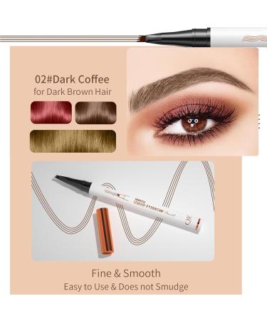 Microblading Eyebrow Pencil -4 Point Eyebrow Microblading with -Fork Tip Applicator Waterproof & Smudge-Proof Professional Eyebrow Definer Stays on All Day Shakven 2# - Buy Online on GoSupps.com