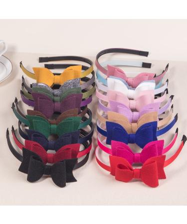 XIMA 18PCS Felt Woolen Fabric Hair Bows Headbands for Girls, Kids, Teens, Toddlers, and Women - Buy Online on GoSupps.com