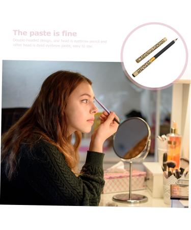 MUSISALY 2pcs Double Head Eyebrow Pencil Brow Gel Brow Brush Pencil for Eye Brown Teezers Puff) Uk Wooden 1 count (Pack of 1) Black - Buy Online on GoSupps.com