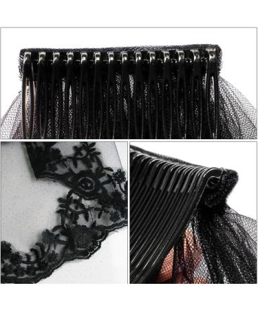 Healeved Halloween Witch Headwear Short Lace Veil Halloween Veil Halloween Headwear Retro Veil for Costume Party (Black) - Buy Online on GoSupps.com