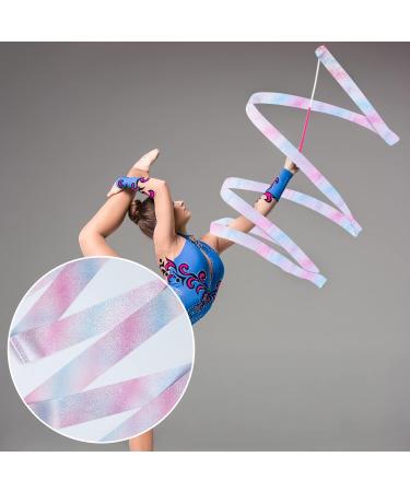 2pcs Sparkling Dance Ribbons - 78.8 inch Wand Streamers for Kids | Gymnastics & Rhythmic Ribbon Twirling for Talent Shows - Buy Online on GoSupps.com