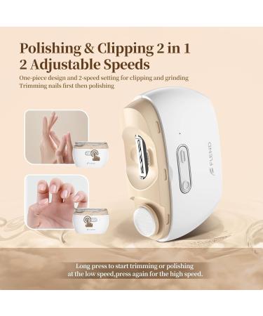 Electric Nail Clipper Nail Trimmer Nail Polisher 2 in-1 Automatic Nail Clipper 2 Speed Fingernail Clippers Nail File with Light Women Manicure Set Nail Clippers for Baby Kids Seniors Weak Hands Mjq-fu0913-01 - Buy Online on GoSupps.com
