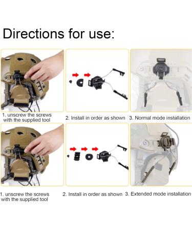 Yoidesu ARC Adapter - Communication Headset Rail Suspension for Airsoft | Left & Right Side Headphone Holder | Compatible with COMTAC - Buy Online on GoSupps.com