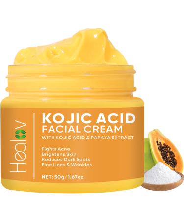 Kojic Acid Cream Skin Brightening Cream for Age Spots Hyperpigmentation Intimate Areas Dark Spot Remover Reduces Acne Scars and Evens Tone Kojic Acid Lotion for Brighter Glowing Look