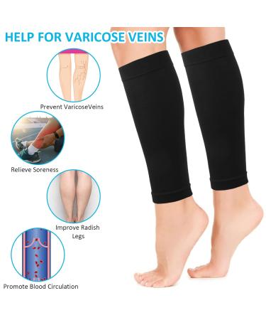 4Packs Calf Compression Sleeves Replacement for Men & Women Compression Stockings with Medical Gradient Compression 20-30mmHg Footless Compression Calf Socks for Shin Splint Varicose Vein Size L - Buy Online on GoSupps.com