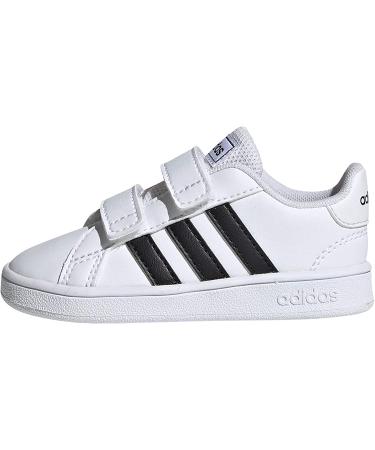 adidas Grand Court Tennis Shoe Toddler 6 Toddler - White/Black/White - Buy Online on GoSupps.com