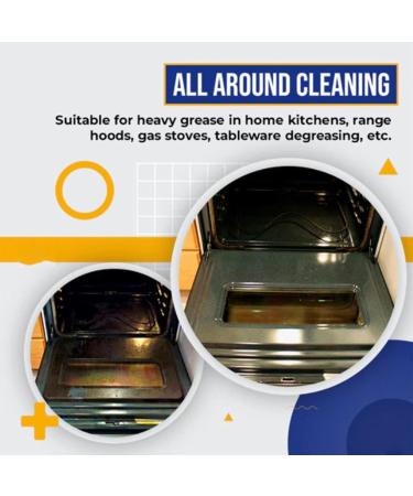Multifunctional Effervescent Spray Cleaner Grease Stain Remover Foam Detergent Powerful Removal of Oil Stains for Kitchen 3PCS - Buy Online on GoSupps.com