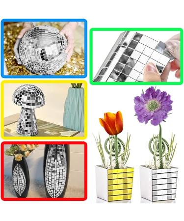 MotBach 1800 Pieces 10x10mm Self-Adhesive Glass Mirrors Mosaic Tiles - Mini Square Mirror Stickers for Crafts & Decor - Buy Online on GoSupps.com