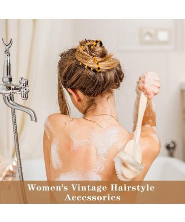 Sibba U Shaped Hair Pin Set - French Style Tortoise Shell Fork Sticks for Women and Girls Hairstyle Accessories - Buy Online on GoSupps.com