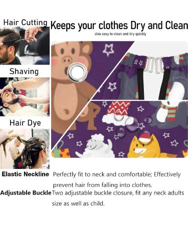 Visesunny Funny Monkey Santa Claus Barber Cape - Water-Resistant Hair Cutting Apron for Stylish Grooming | Anti-Static Polyester Salon Cape - Buy Online on GoSupps.com