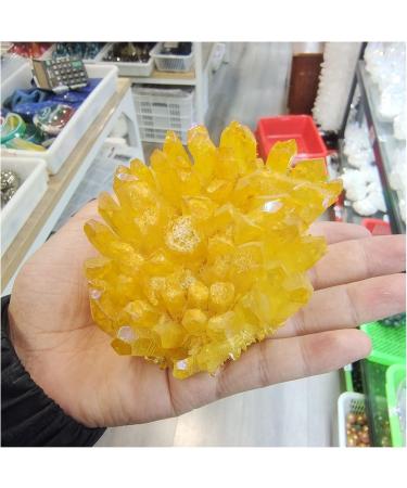 Natural Crystal Rough Crystals Yellow Natural Crystal Cluster Phantom Quartz Electroplating Crystal Aquarium Decoration Home Decor 1pcs (Size : 350-400g) - Buy Online on GoSupps.com