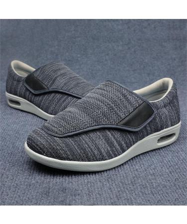 Yytcsjz Men's Diabetic Edema Slippers - Dark Grey, Size 12 | Lightweight Orthopedic Footwear for Elderly with Arthritis & Fasciitis - Buy Online on GoSupps.com