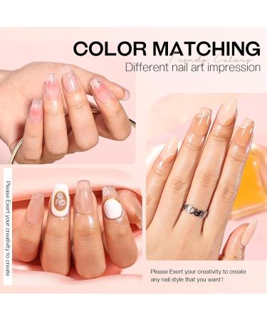 Morovan 5 in 1 Builder Gel Nail Kit - 6 Colors with Mini UV Light & Top Coat for Nail Extensions | 15ml Builder Gel - Buy Online on GoSupps.com