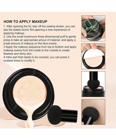 Air Cushion CC Cream - Mushroom Head Foundation & Concealer | Perfect Cover Makeup for All Skin Types (01 Ivory) - Shop Internationally - Buy Online on GoSupps.com