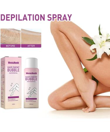 Natural Hair Removal Spray | Hair Removal Natural Spray for Men and Women 100ml | Organic Depilatory Hair Remover Foam Spray Cream Hair Eraser  - Buy Online on GoSupps.com