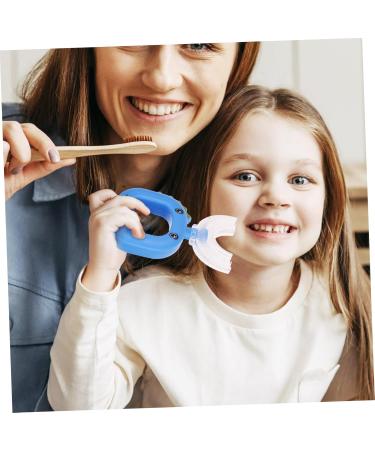 Minkissy 4-Piece U-Shaped Silicone Toothbrush Set for Kids Portable Cleaning Tools with Fun Caricature Design | Perfect Children's Oral Care Accessories - Buy Online on GoSupps.com