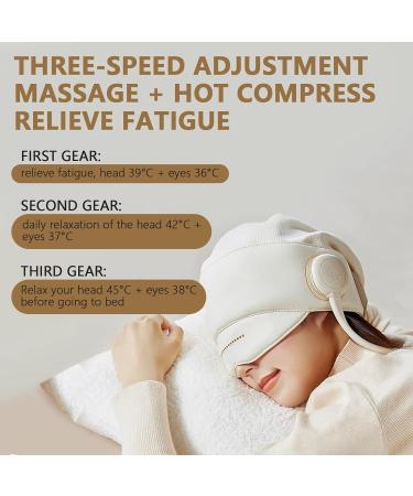 Ikeener 360 Electrical Head Massage Device - Portable Heat & Kneading Cap for Pain Relief Stress Relief & Deep Sleep - 4 Adjustable Modes - Buy Online on GoSupps.com