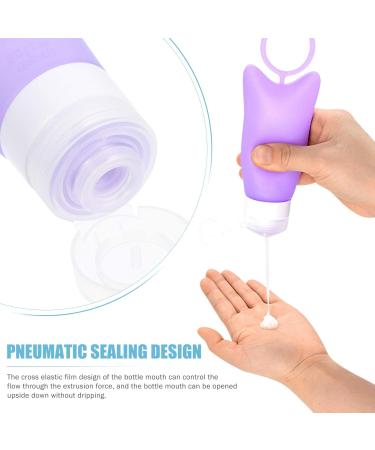 MILISTEN 1 Set 2 Silica Gel Bottle Travel Bottle Toiletry Containers for Travel Liquid Soap Travel Size Toiletries Travel Toiletries Body Wash Lotion Holders Soap Dispenser Purple Filling - Buy Online on GoSupps.com
