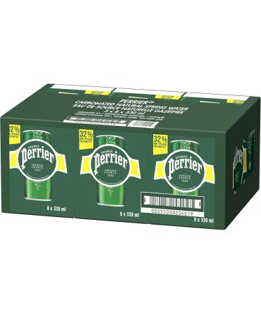 Perrier Original Carbonated Natural Spring Water No Calories No Sweeteners No Sodium 330ml Pack of 24 Cans - Buy Online on GoSupps.com