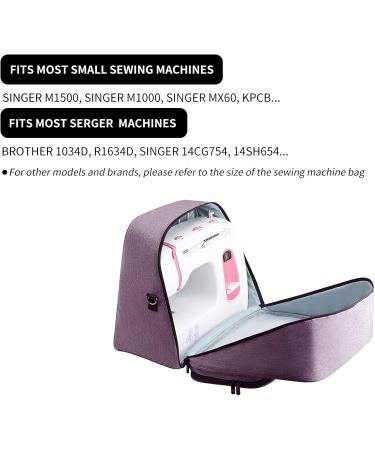 WITSTEP Sewing Machine Case Portable Travel Tote Bag for Singer/KPCB Mini Machine & Accessories in Purple with Adjustable Strap & Pockets - Buy Online on GoSupps.com