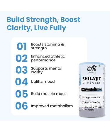 iMeMyself Shilajit Capsules | 90 Count | Fulvic Acid - Buy Online on GoSupps.com