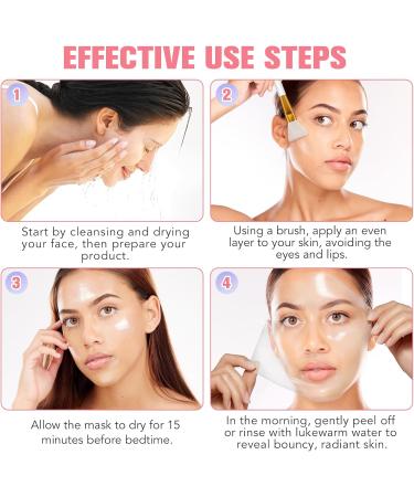 CCKULOOB Collagen Night Wrapping Mask Bio Collagen Real Deep Mask Collagen Mask Face Overnight Korean Collagen Overnight Wrapping Peel Off Masks Hydrolyzed Collagen Masks for Glowing Skin 150 ml 75 ml 2er Pack - Buy Online on GoSupps.com