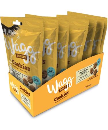 Wagg Cookie Bites Peanut Butter & Banana Dog Treats 125g (Pack of 7) - Oven Baked - Buy Online on GoSupps.com