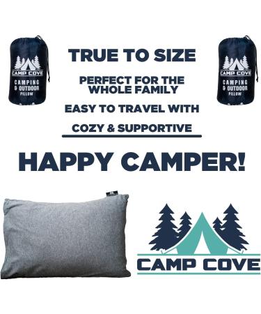 Camp Cove Camping and Outdoor Pillow - Jersey Cotton Camp Pillow for Sleeping - Compressible Shredded Memory Foam Pillow for Camping  Backpacking  Hiking and Traveling - Machine Washable - Buy Online on GoSupps.com