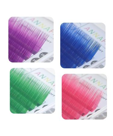 Classic Purple 0.10 D Curl 8-15mm Mixed Volume Eyelash Extensions by ANNAFRIS - Buy Online on GoSupps.com