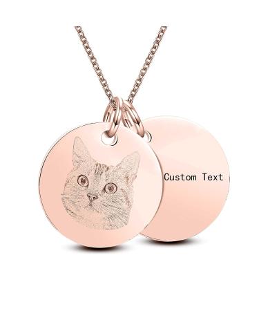 Personalized Sterling Silver Coin Round Pet Pendant | Dog Lover Necklace | Unique Cat Mother Gifts | Memory Jewelry for Women - Buy Online on GoSupps.com