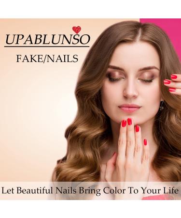 Almond Gold Striped French Tip Press On Nails 24 Pcs | Full Cover Black + White Acrylic Stick On False Nails for Women - Buy Online on GoSupps.com