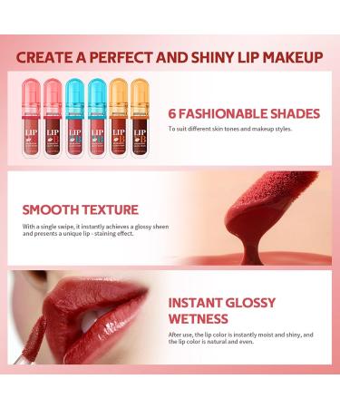  G n rique Moisturizing Lip Gloss for Women Shiny Nourishing Balm Pack of 6 | Light Texture Cosmetics For Teenagers Women Beginners Professional Passionate - Buy Online on GoSupps.com