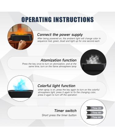 Aroma Diffuser with Flame Effect | 200ml Essential Oil Diffuser | 7 Colors Timer & Remote Control | Safe Waterless Auto Power-Off - Buy Online on GoSupps.com