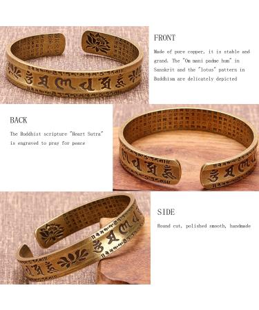 Hand Forged 100% Copper Tibetan Bracelet | Engraved Adjustable Cuff Bangle | Perfect Gift Boxed International Shipping - Buy Online on GoSupps.com