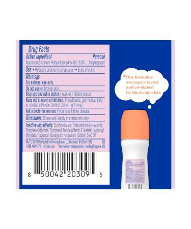 Buy Dry Idea Advanced Dry Roll-On Deodorant - 72 Hours Odor Protection Vitamin E Unscented - International Shipping Available - Buy Online on GoSupps.com