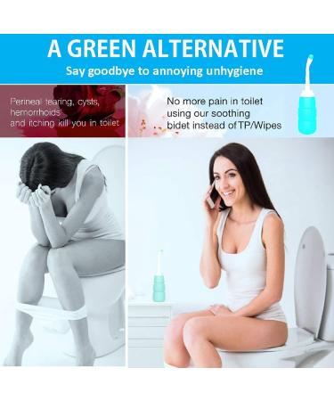 Marclix 350ml Portable Handheld Bidet Sprayer - Improved Hygiene Solution for Personal Cleaning & Detergent Use | Ideal for Pregnant Women - Buy Online on GoSupps.com