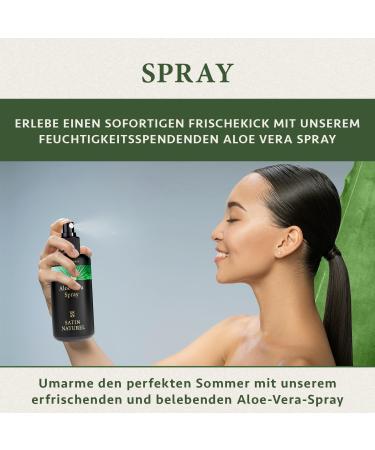Aloe Vera Spray Organic 200ml - Vegan Natural After Sun Care & Moisturizer | Satin Nature Skincare - Buy Online on GoSupps.com