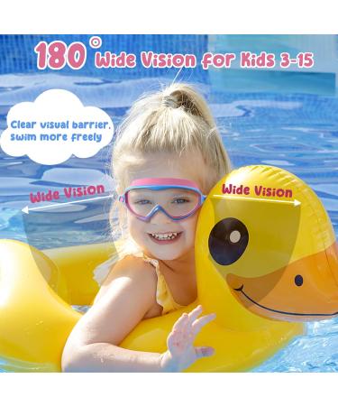 Cooloo Children s Swimming Goggles 2-Pack | UV Protection Adjustable Fits for Ages 4-14 | Pink & Blue - Buy Online on GoSupps.com