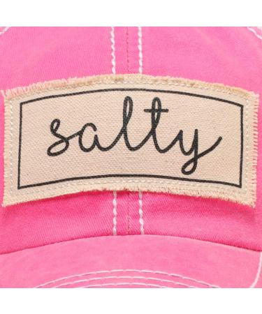 MIRMARU Women's Distressed Vintage Baseball Cap - Salty Hot Pink - Buy Online on GoSupps.com